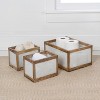 happimess Fallon Modern Minimalist Handmade Wooden Metal Nesting Storage Baskets - 2 of 4