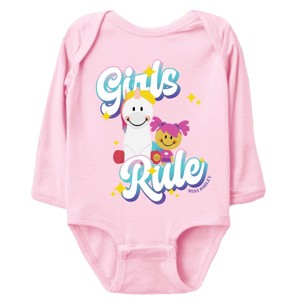 The Juniper Shop Mini Smiley Girls Rule Long Sleeve Bodysuit - 1 of 4
