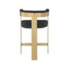 Meridian Furniture,Romeo Black Boucle Fabric Counter Stool, Set of 2 - 2 of 4
