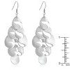 Slickblue Caviar Silver Tone Dangle Earrings, Rhodium Finish, Contemporary Design, 71 mm, Fish Hook Style - image 3 of 3