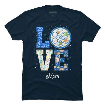 Men's Design By Humans Love Mom Passover Decorations By Dtam2022 T-Shirt