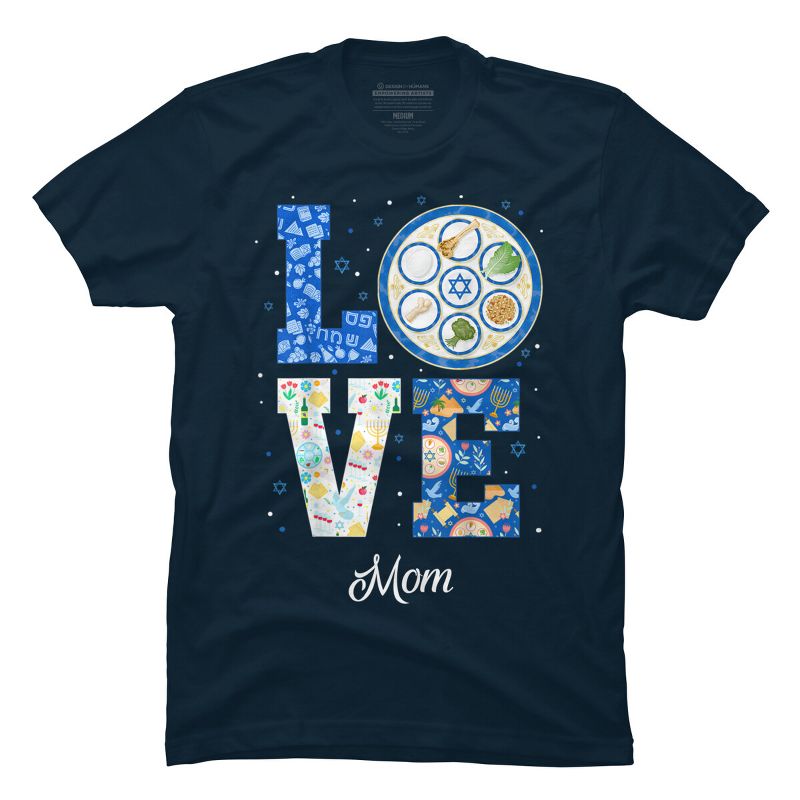 Men's Design By Humans Love Mom Passover Decorations By Dtam2022 T-Shirt, 1 of 3