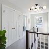 PAKOKULA 6-Light Black Semi-Flush Mount Ceiling Light with White Globe Shades, Dimmable Sputnik Design - 3 of 4