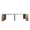 CLIHOME Modern Multifunctional Extendable Dining Table with Outlet, Space Saving Expanding Table with Storage - 2 of 4
