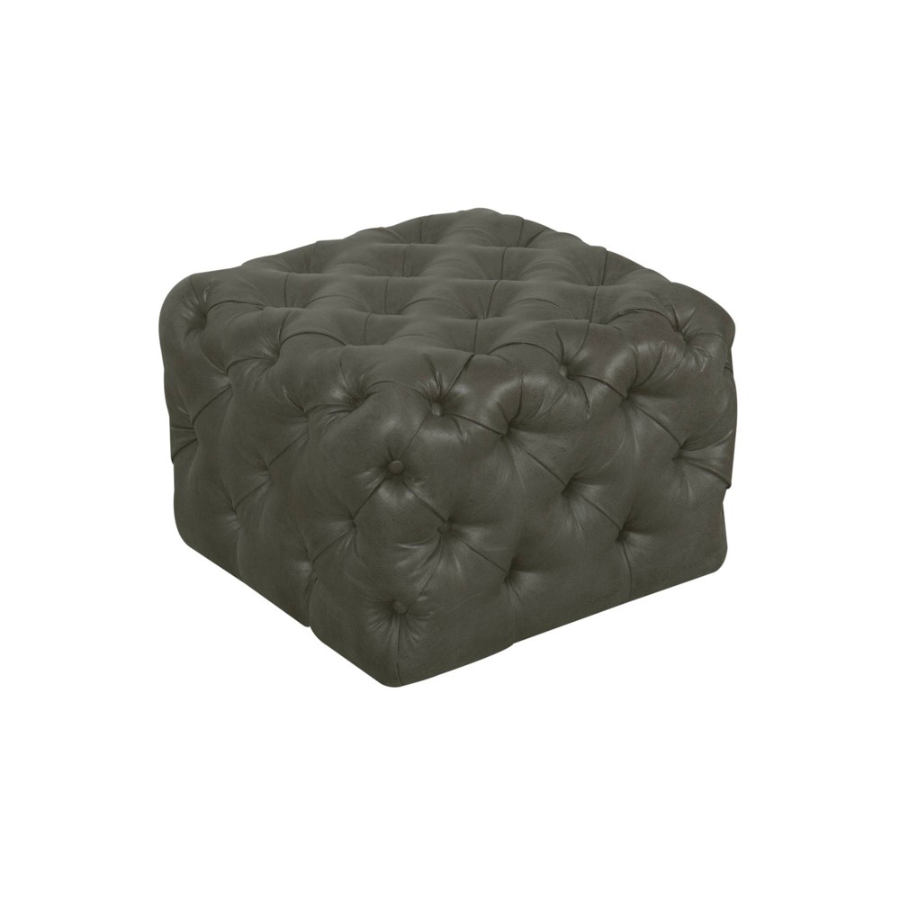 Small Square All Over Tufted Ottoman Gray - Homepop was $169.99 now $127.49 (25.0% off)