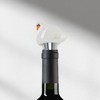 Unique Bargains Swan with Crown (Eyes Closed) Aluminum Alloy TPE White Black Silver Tone 1 Pc - 2 of 3