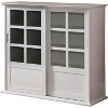 Kings Brand Furniture HolmesWood Curio Cabinet with Glass Sliding Doors - 2 of 4