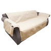 Couch Cover - 100% Waterproof Sofa Cover for Pets - 3-Cushion Pet Furniture Cover with Non-Slip Straps and Storage Pockets by PETMAKER (Tan) - 4 of 4