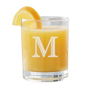 Personalization Mall Classic Celebrations Etched Initial Short Drinking Glass 14oz - 1 of 1