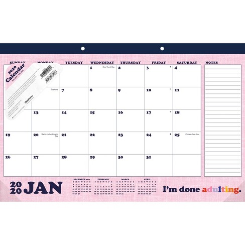 2020 Desk Pad Calendar Everyday Sass Trends International Target