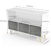 Acekool Kids Bookshelf, 4-Cubby Toy Storage Organizer with Collapsible Fabric Drawers, Book Display for Playroom, Nursery, Kids Room - 2 of 4