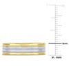 EVERLY JEWELRY | 10k Two-Tone Gold 6mm Men's Wedding Band - 3 of 4