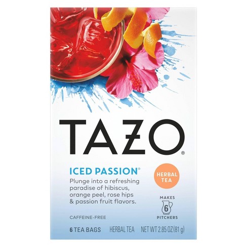 Tazo Iced Passion Herbal Tea 6ct Target