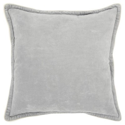 Connie Post Solid Poly Filled Square Pillow Light Gray - Rizzy Home