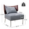 Art Leon Modern Fabric Upholstered Accent Chair with Removable Back Cushion - 4 of 4