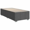 vidaXL - Twin upholstered Bed Frame Dark Gray - Contemporary Fabric Bedstead - Sturdy Base & Mattress Support - 2 of 4