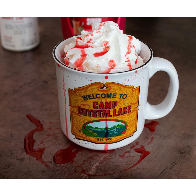 Silver Buffalo Friday the 13th Welcome To Camp Crystal Lake Ceramic Camper Mug | 20 Ounces, 3 of 7