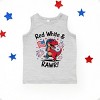 The Juniper Shop Red, White and Rawr Toddler Tank - 5/6T - Heather Grey - 2 of 4