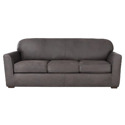 4pc Ultimate Stretch Leather Sofa, Can You Use Slipcovers On Leather Couches