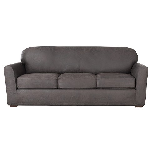 4pc Ultimate Stretch Leather Sofa Slipcovers - Sure Fit : Target