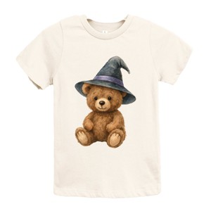 Watercolor Witchy Bear - Kids Youth Short Sleeve Tee and Toddler Short Sleeve Tee - 1 of 3