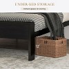 King Size Metal Platform Bed Frame with Wooden Headboard and Footboard, Mattress Foundation, No Box Spring Needed - 4 of 4