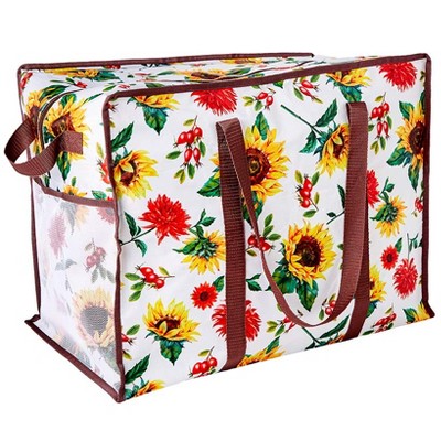 The Lakeside Collection Festive Jumbo Storage Bag - Sunflower
