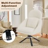360° Swivel Accent Chair with Adjustable Rocking Function, Corduroy Upholstery & Metal Frame(Beige) - 2 of 4