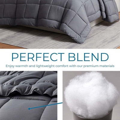 Gray Twin Microfiber All-Season Duvet for Adults