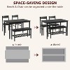 Dining Table Set for 4,Kitchen Table with 2 Chairs and a Bench, with Storage Rack & Metal Frame,Dinette Set for Apartment,Kitchen,Small Space - 3 of 4