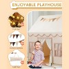 Etokfoks Kids Play Tent 47x40x52 Inch Neutral Indoor Outdoor Playhouse with Star Lights Flags Washable Base Cloth for Boys Girls 1 Piece - 2 of 4