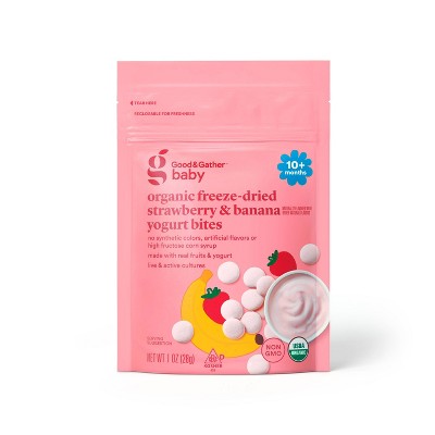 Organic Freeze-Dried Strawberry Banana Yogurt Bites - 1oz - Good &#38; Gather&#8482;