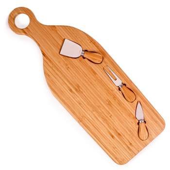 BergHOFF Bamboo 4Pc Paddle Cheese Board Set, with 3 Tools, 22x7.9x1"
