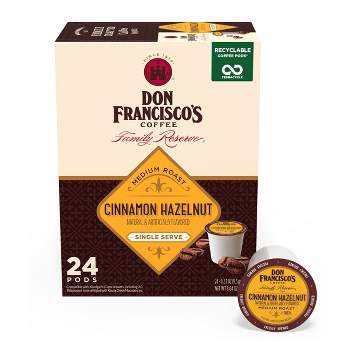Don Francisco's Cinnamon Hazelnut Medium Roast Coffee- Single Serve Pod - 24ct