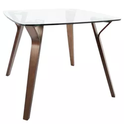 38" Folia Mid-Century Modern Dining Table Clear - LumiSource