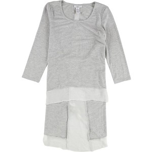 bar III Womens Chiffon-Trim Tunic Blouse - 1 of 2