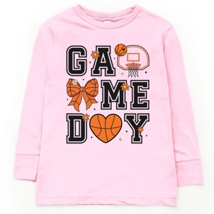 The Juniper Shop Basketball Game Day Coquette Youth Long Sleeve Tee - 1 of 4