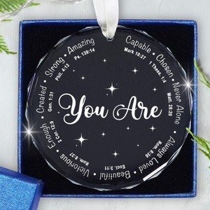 Christmas Christian Gifts for Women Faith - Glass Christmas Ornaments 2025 for Tree Decorations - 1 of 4