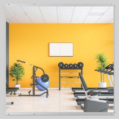 Modern Rectangle Frameless Wall-Mounted Gym Mirror Dance Mirror Yoga Mirror
