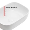 Hrinhom 17.9"W Bathroom Vanity Sink,Modern Ceramic Wash Basin Without Faucet - 4 of 4