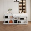 FUFU&GAGA White Storage and Display Cabinet Island - Modern Organizer for Bags, Shoes, and Decor Dresser Multifunctional Cabinet - 2 of 4