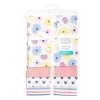 Hudson Baby Infant Girls Cotton Flannel Receiving Blankets 4-Pack, Flowers And Strawberries, One Size - 2 of 4