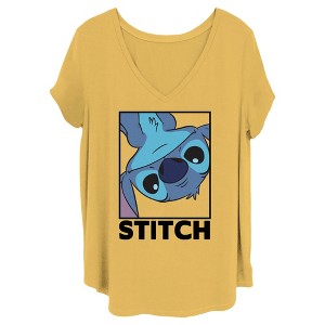 Women's Lilo & Stitch Peekaboo Stitch Portrait T-Shirt - 1 of 3