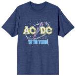 ACDC Live 1978 Tour Crew Neck Short Sleeve Navy Heather Women's T-shirt