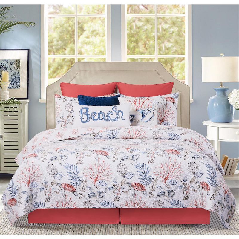 C&F Home Tranquil Tides Coastal Beach Cotton Quilt Set  - Reversible and Machine Washable, 2 of 9