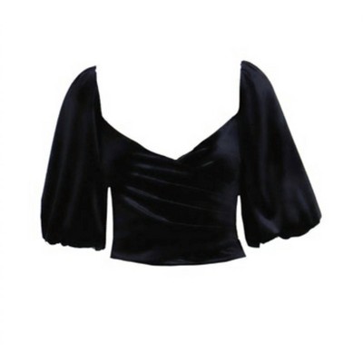 Women's Daniela Velvet Wrap Top - LUCY PARIS