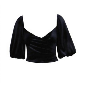 Women's Daniela Velvet Wrap Top - LUCY PARIS - 1 of 2
