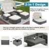 YOOCOZZ Modular Outdoor Wicker Rattan Sunbed & Daybed with Adjustable Canopy and Thick Cushions - 4 of 4