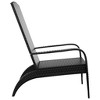vidaXL Patio Adirondack Chair, Black, Poly Rattan - 4 of 4