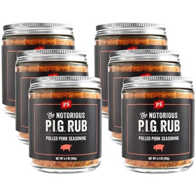 PS Seasoning The Notorious Pig Rub Pork - Case of 6/6.4 oz